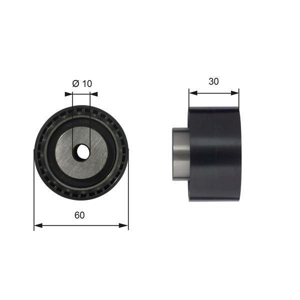 EKSANTRİK GERGİ RULMANI PARTNER-BERLINGO-JUMPER-JUMPY-DUCATO-SCUDO-P206-306-406-XSARA 2.0HDI-2.0JTD - GATES - OEM 0830.28