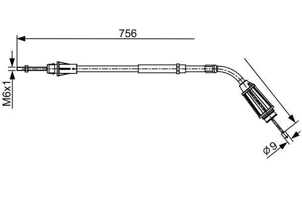EL FREN TELİ ARKA SOL VOLVO S80 06> (UZUNLUK: 709mm) - BOSCH - OEM 31265831
