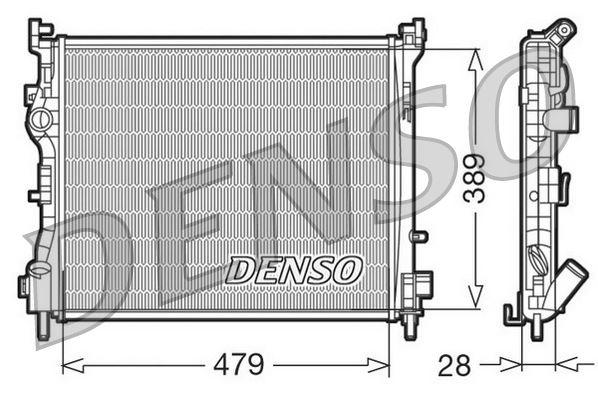 MOTOR SU RADYATÖRÜ RENAULT CLIO II 98>05 SYMBOL 00> SYMBOL II 08> 1.5DCI (MT) (AC) [MEKANİK] (479x414x27) - DENSO - OEM 8200245596