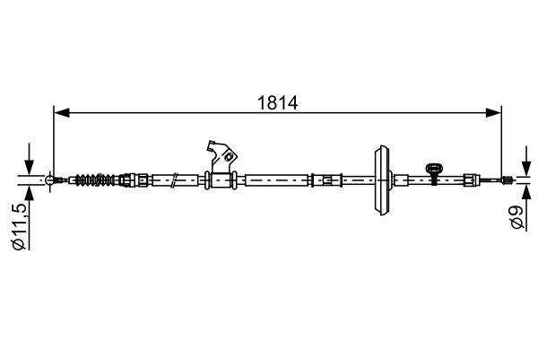 FREN TELİ. 1814 MM — BOSCH 1987482502 - BOSCH