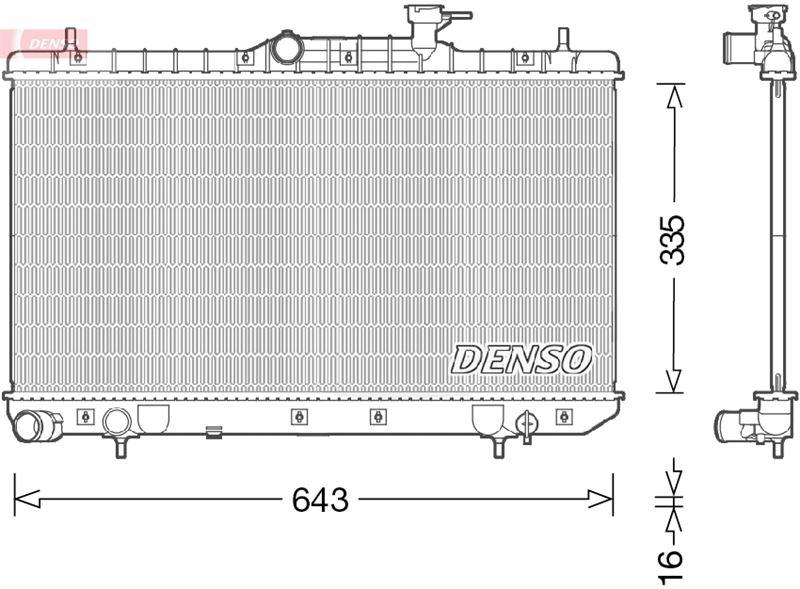 RADİATOR. ENGİNE COOLİNG HYUNDAI ACCENT II (99-06) - DENSO - OEM 2531025300