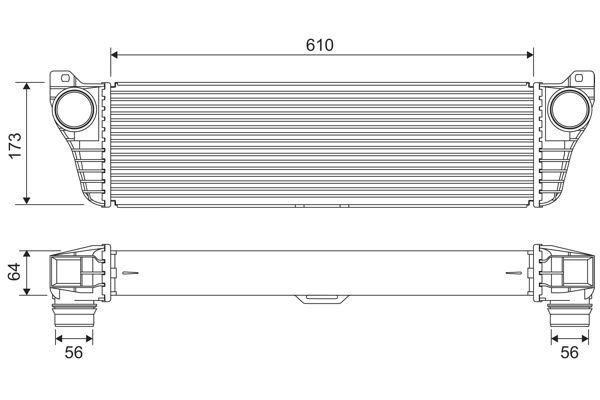 TURBOSARJ RADYATORU MERCEDES VITO W639 03> — VALEO 818322 - VALEO - OEM A6395011301