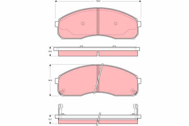 ÖN FREN BALATA KIA PREGIO 2,7L J2 99-04 / CARNIVAL 2.9L 00-05 - TRW - OEM 0K75A3328Z