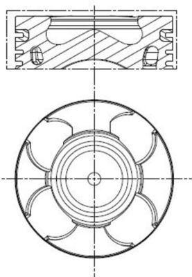 PISTON SEGMAN ( 69.90 MM STD )1.3 M.JET 90 BG LINEA GRANDE PUNTO CORSA - MAHLE - OEM 55197996