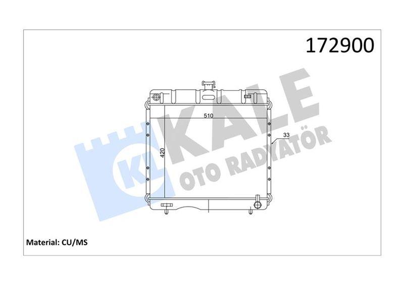 RADYATOR 200 200D 230.4 (W115) 3 SIRA PA - KALE - OEM 1155010601