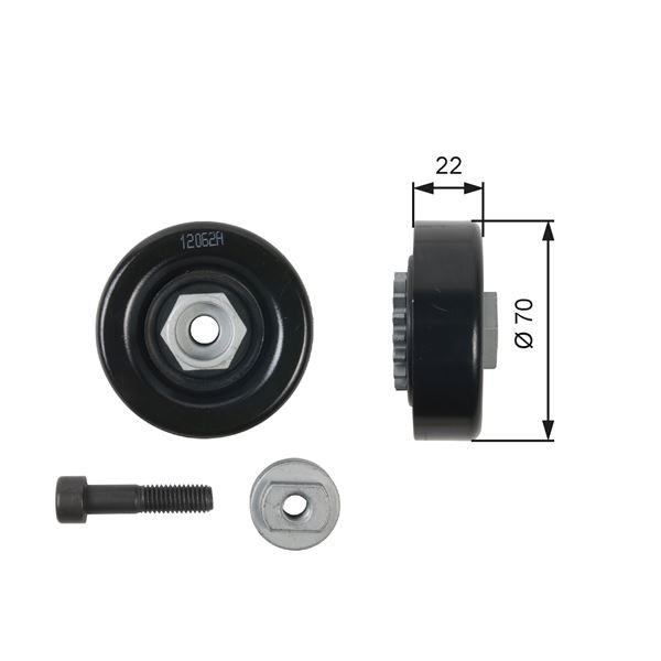 ALTERNATÖR GERGİ RULMANI CHEVROLET AVEO-KALOS 08> SPARK 10> 1.0-1.2 - GATES - OEM 96416331