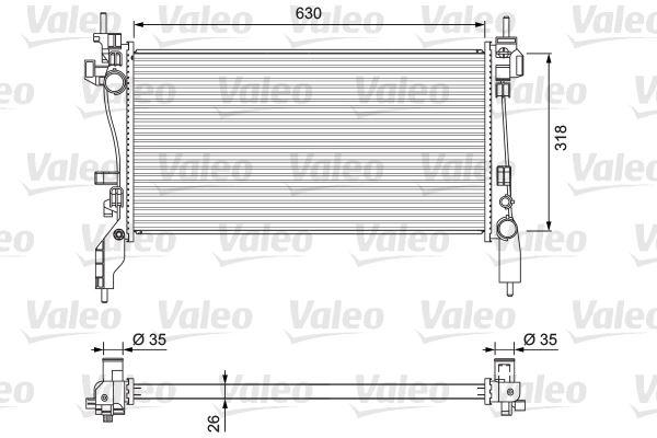 SU RADYATORU FIORINO NEMO 1.3 JTD BIPPER 1.4 HDI - VALEO - OEM 1330-T9
