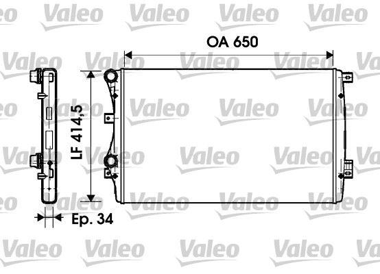 SU RADYATORU  A3 LEON TOLEDO CADDY GOLF PASSAT - VALEO - OEM 1K0121253AA