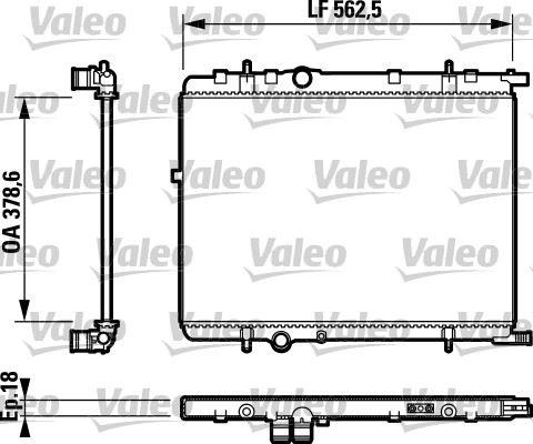 RADYATÖR PEJO PARTNER 1.4 1.6 307 2.0 XSARA 1.4 1.6 2.0 00-05 BERLINGO 1.4 1.6 - VALEO - OEM 9835996080