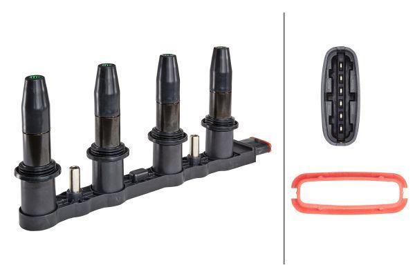 ATEŞLEME BOBİNİ OPEL ASTRA G-H VECTRA C-CORSA D-INSIGNIA A-MERIVA A-ZAFIRA A-B-C 1.6-1.8 16V Z16XEP-Z16LET-Z16XER-A16XER - HELLA - OEM 1208021