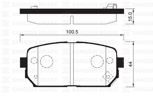ARKA BALATA KIA CARENS II 2.0 CRDİ 02=> CARENS III 2.0 CRDİ-1.6 CRDİ 06=> (GDB3462) - SANGSIN - OEM 583021DA50