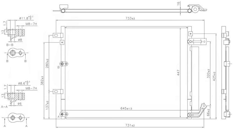 KLİMA BRAZİNG CONDENSER ()CHEROKEE 2.0 CRD / 2.2CRD 2013+ - ORIS - OEM 52014775AB