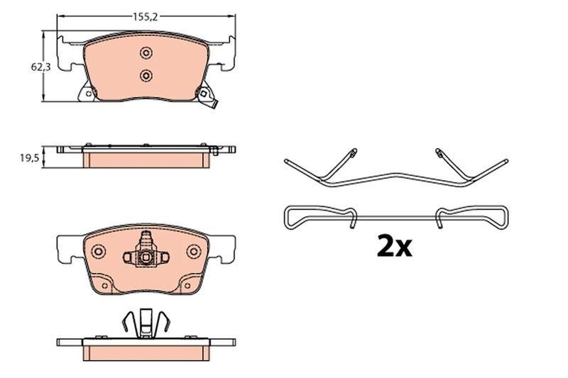 FREN BALATASI ON OPEL: ASTRA K 2015- ASTRA ( 16 JANT 300MM ) - TRW - OEM 13478301