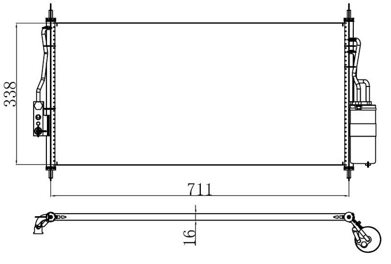 KLİMA KONDENSERİ NISSAN ALMERA 1.5i-1.6i 06=> - ORIS - OEM 2765095F0B