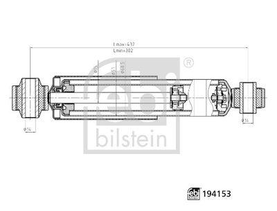 ARKA AMORTİSÖR SAĞ-SOL RENAULT MASTER III 10> OPEL MOVANO B 10>(ÖNDEN ÇEKİŞLİ) ( GAZLI ) - FEBI - OEM 562100015R