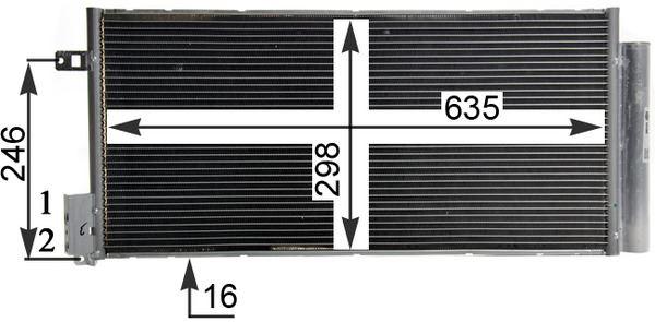 KLIMA RADYATORU (90X810) FIAT GRANDE PUNTO (ENo:8FC351304724) - MAHLE BEHR - OEM 1850168