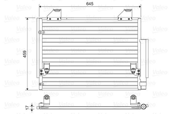 CONDENSER HILUX VII 10.2005> - VALEO - OEM 88460-0K010