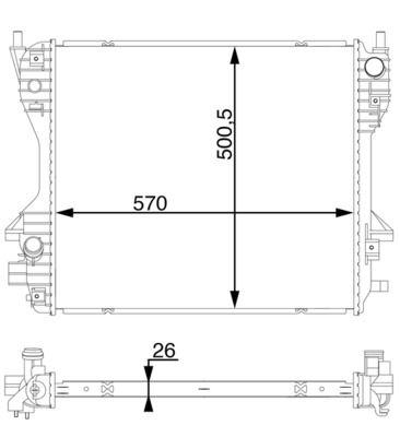 Kühlmittelkühler FORD FIESTA V ST 150 - MAHLE