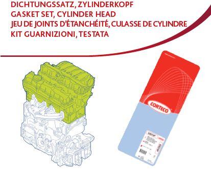 CONTA SETİ. SİLİNDİR KAFASI KITGK_CH JEEP VMDIESEL KIT Gasket Set. cylinder head - CORTECO