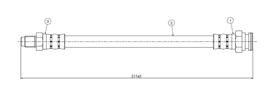 FREN HORTUMU arka Y 10 89- - CAVO - OEM 7593353
