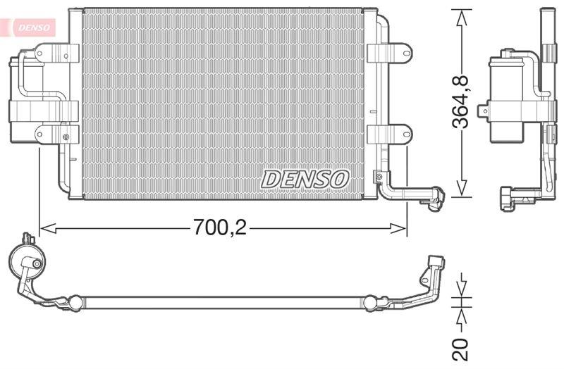 CONDENSER. AİR CONDİTİONİNG — DENSO DCN32021 - DENSO - OEM 1JO820411N