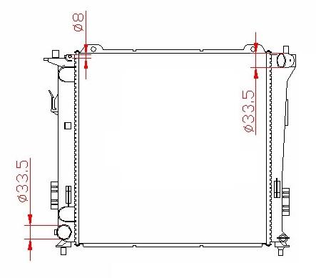 RADYATOR BRAZİNG MT(450X448X26)ELANTRA 1.6 CRDİ 00+ / İ30 1.6 CRDİ 07+ / CEED 1.6 CRDİ 07+ 675016 - ORIS - OEM 25310