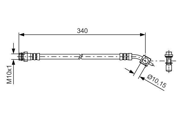 FREN HORTUMU ARKA FORD MONDEO-S MAX-GALAXY 07> (UZUNLUK: 330mm) - BOSCH