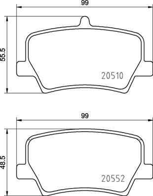 FREN DISK BALATASI ARKA XC40 2.0 2.0D 10 17> - VALEO - OEM 31687033