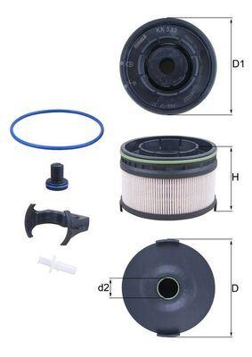 YAKIT FILTRESI MERCEDES OM654 W177 W247 W205 S205 C205 W213 S213 C238 - MAHLE - OEM A6540920100