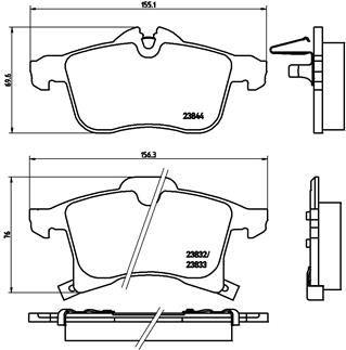 ÖN FREN BALATASI ASTRA H 04> MERIVA A-B 03> ZAFIRA 05> CORSA C-D 03> COMBO C-D 04> - BREMBO - OEM 95514416