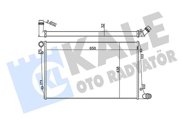 SU RADYATORU CADDY III GOLF V JETTA III PASSAT B6 TOURAN EOS - KALE - OEM 1K0121251DP