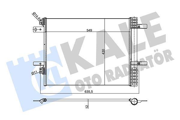 KLİMA RADYATÖRÜ (KONDANSATÖRÜ) OPEL GRANDLAND P5008 16> P3008 16> P308 14>C4 13> 1.5-1.6-2.0 BLUEHDI 1.2-16 XHT PureTech AL/BRZ 533X430,1X12 - KALE - OEM 3552498