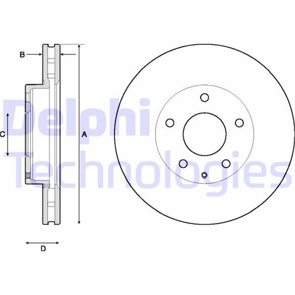 ÖN FREN DİSKİ (HAVA KANALLI) MAZDA 3 1.5L P5 SKYACTIV (BM BN Kasa) 14-19 (280 çap x 5 bijon) - Takım disk fiyatıdır - DELPHI - OEM BJS733251A
