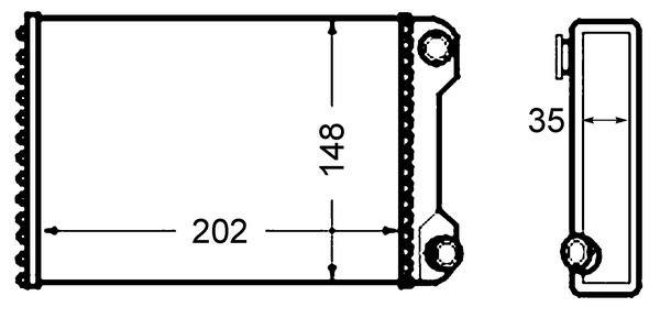 Innenraum-Wärmetauscher FIAT DOBLO - MAHLE