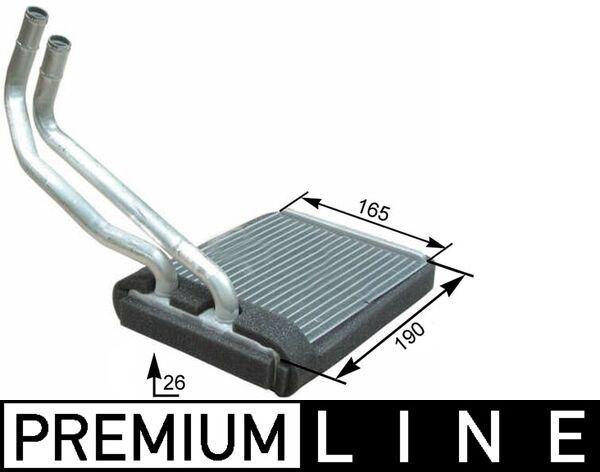 Innenraum-Wärmetauscher HYUNDAI TERRACAN (2001-) - MAHLE