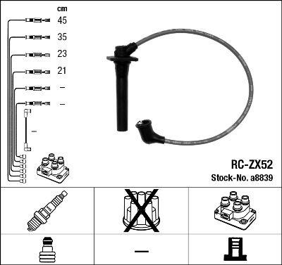 BUJİ KABLOSU MAZDA 323 LANTIS 1.8L BP DOHC 99-01 (RC-ZX52) - NGK - OEM FP3918140
