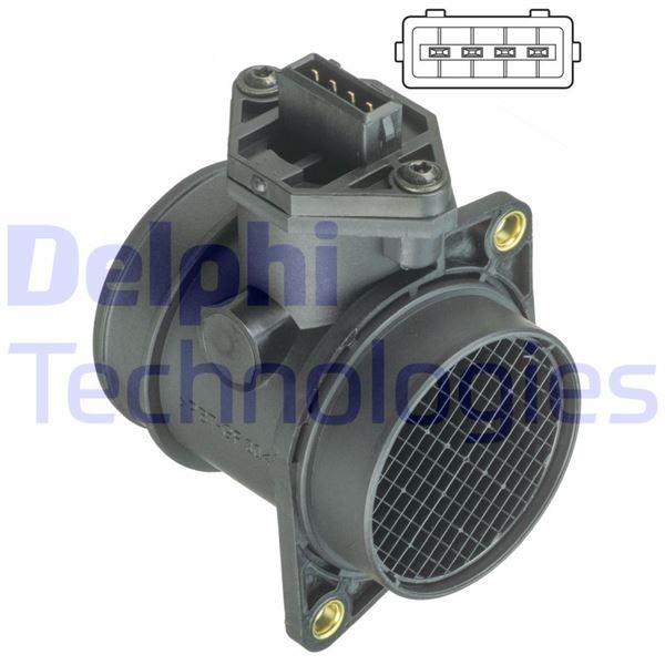 MAF SENSÖRÜ AUDI A3-A4-A6-SEAT ALHAMBRA-SKODA OCTAVIA-VW BORA-GOLF-PASSAT-SHARAN - DELPHI - OEM 037906461C