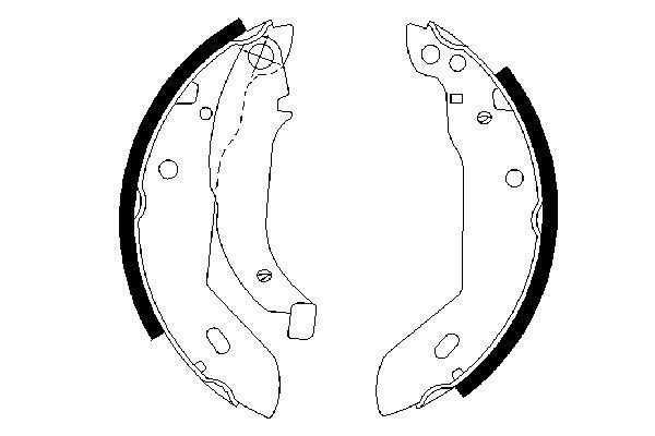 ARKA PABUÇ BALATA XSARA (97-05) 205(83-94) 306 (93-01) 309 (89-93) ZX (93.97) (GS8510) (180x32) - BOSCH - OEM 424124