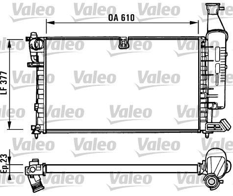 RADYATÖR PARTNER-BERLINGO 96>1.4-1.6 16V (TU3.2/TU3JP) (MEK+AC+KLİMASIZ) (610x377.5x23) (CLASSIC) - VALEO - OEM 1330.08