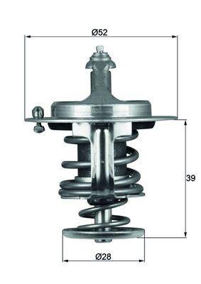 TERMOSTAT (82c - CONTALI) FORD RANGER 2.5D 2.5TD 98>06 / MAZDA 3 1.6L Z6 BK BL 03-14 / MAZDA 2 1.3L ZJ DE 1.5L ZY DE 07-15 / 626 FS 92-> / B2500 WL 98-06 / SUZUKI GRAND VITARA H20A SV620 94-> - MAHLE - OEM KL0115171A