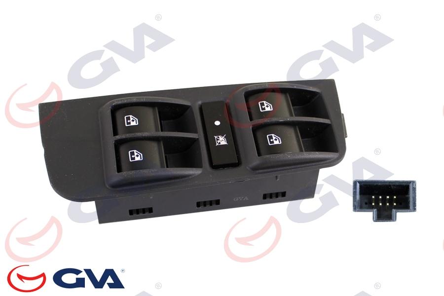 CAM AÇMA ANAHTARI KUMANDA GRUBU ÖN SOL FİAT LINEA 09> (ÇERÇEVELİ) 8 FİŞLİ - GVA - OEM 735442332