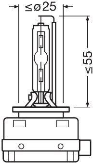 AMPUL GAZ DESARJLI 35W (D1S) XENARC NIGHT BREAKER LASER (Next Generation) (SXNN) (İKİLİ KUTU) - OSRAM