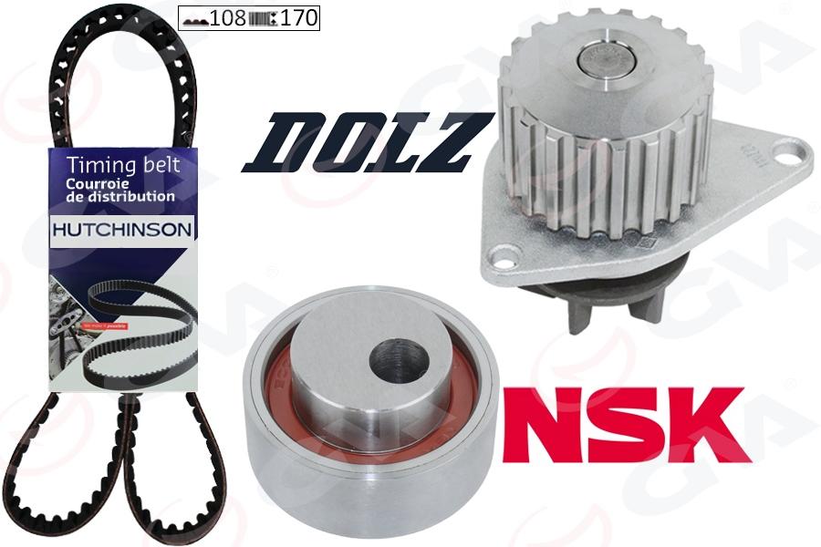 DEVİRDAİMLİ EKSANTRİK GERGİ KİTİ(108x170)P106-206-306-307-405-PARTNER-BERLINGO-XSARA-SAXO 1.4(TU3JP) - GVA - OEM 0831.03