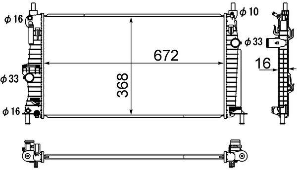 Kühlmittelkühler Mazda 3 2009- — MAHLE CR1886000S - MAHLE