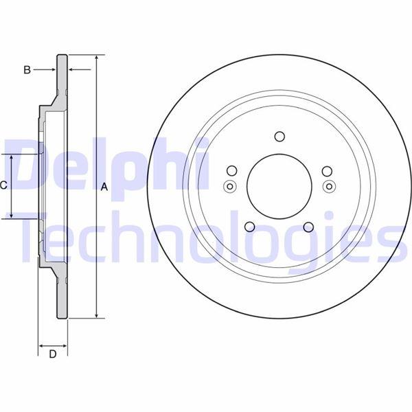 FREN DISKI ARKA TUCSON 1.6 GDI 2.0 CRDI 15> - DELPHI - OEM 58411D7700