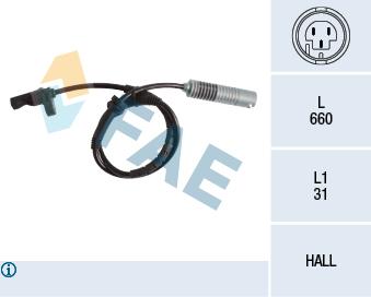 ABS SENSORU ON BMW E81 E82 E87 E88 E90 E91 E92 E93 - FAE - OEM 34526762465