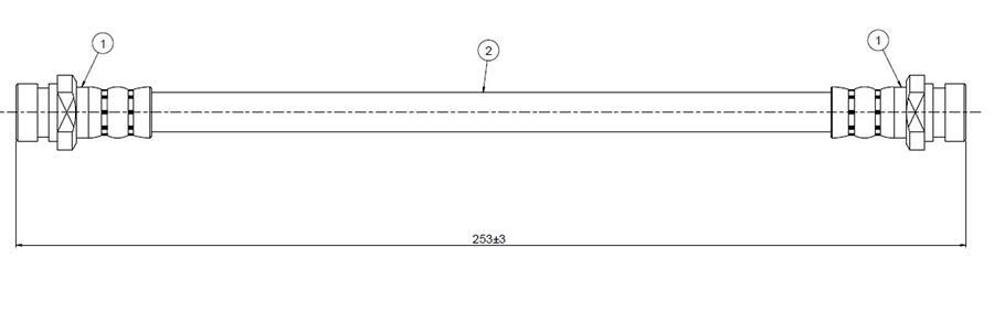FREN HORTUMU arka Acclaim 82-84 - CAVO - OEM ZKC5777