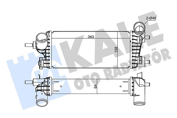 TURBO RADYATÖRÜ FORD FOCUS-CMAX-CONNECT 11> 1.0 ECOBOOST - KALE - OEM CV61