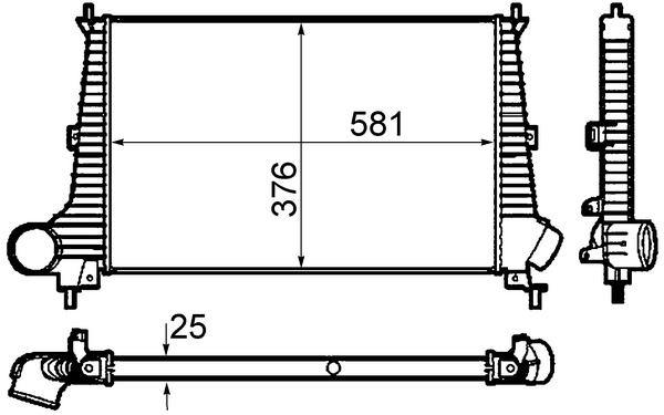 Ladeluftkühler SAAB 9-5 (YS3E) — MAHLE CI300000P - MAHLE