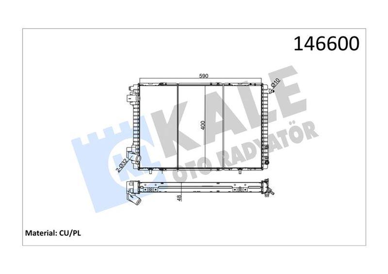 RADYATOR R19 1.8 TURBO 2 SIRA CU+PL - KALE - OEM 7701352040